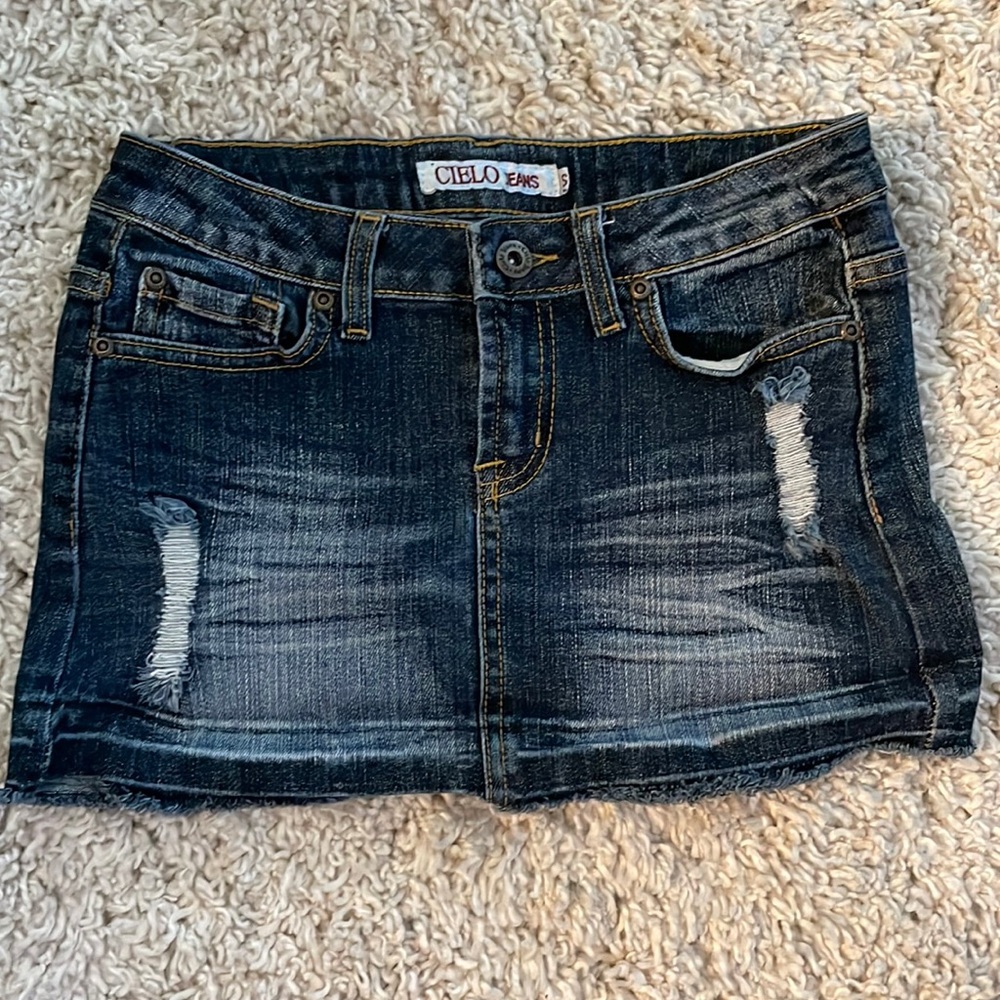 Cielo Jeans Mini Skirt Size S